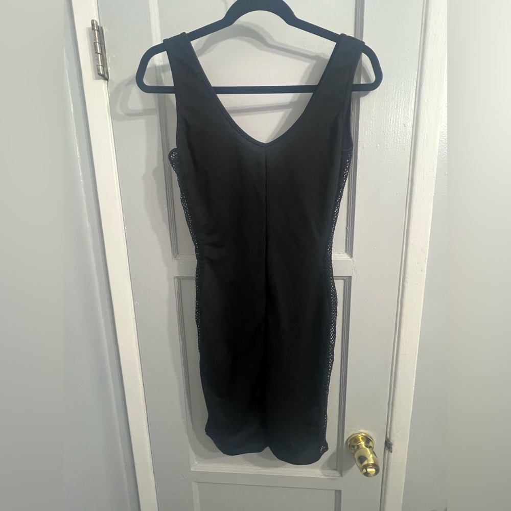 PrettyLittleThing Black Fishnet Side Panel Unitard